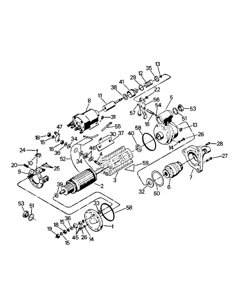 Схема запчастей Case IH PTA325 - (02-11) - STARTER ASSEMBLY, EARLY DELCO REMY (06) - ELECTRICAL