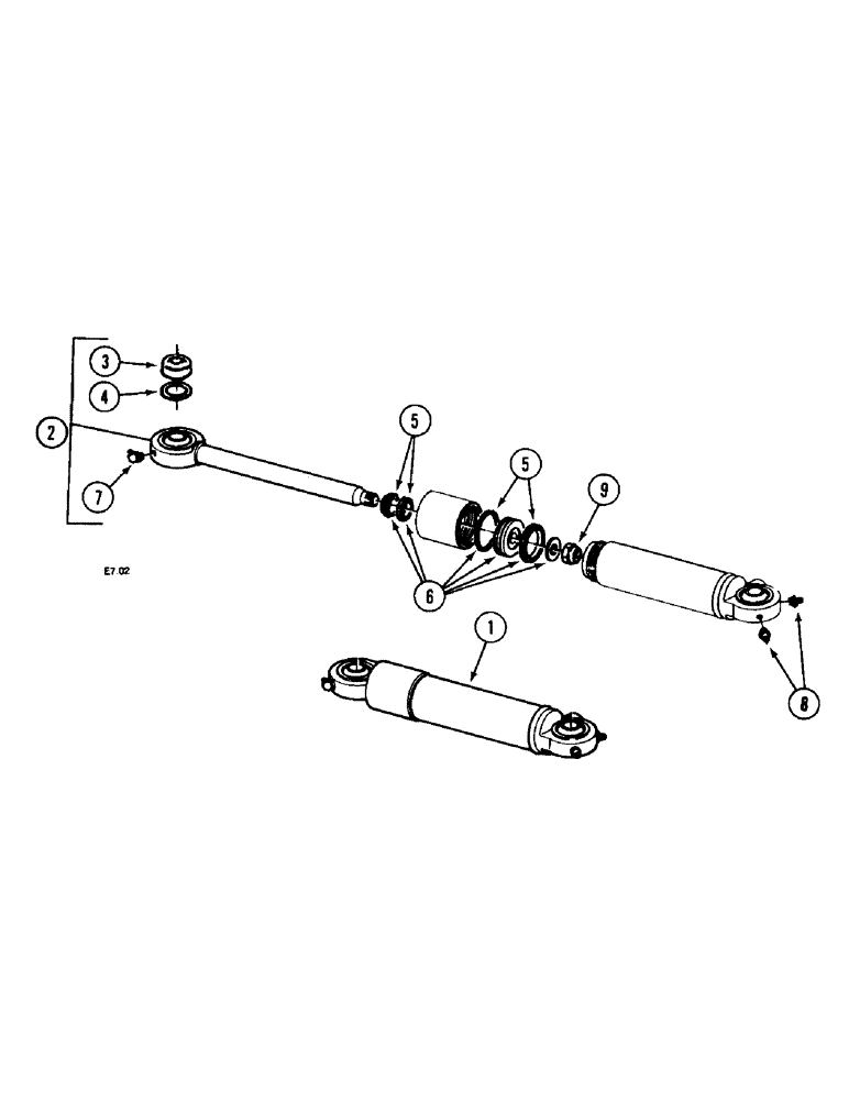 Схема запчастей Case IH 2120 - (5-26) - STEERING CYLINDER - 2WD, 2120, 2130 AND 2140 (05) - STEERING