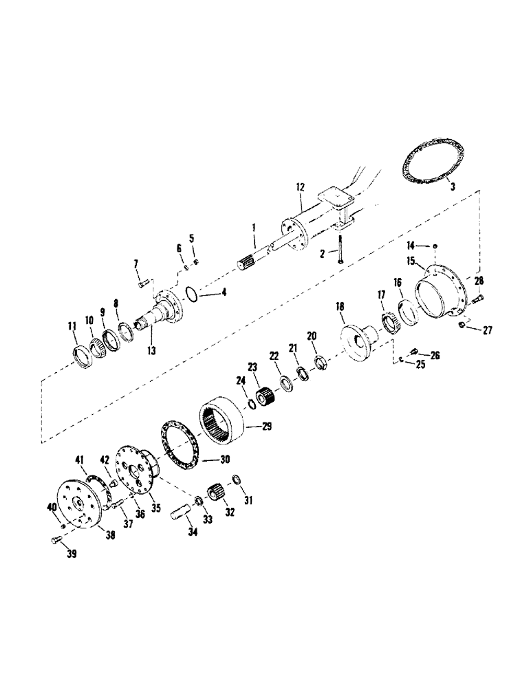 Схема запчастей Case IH STEIGER - (04-48) - AXLE ASSEMBLY, ROCKWELL, BEARCAT, BC I SN 3019 & BELOW (04) - Drive Train