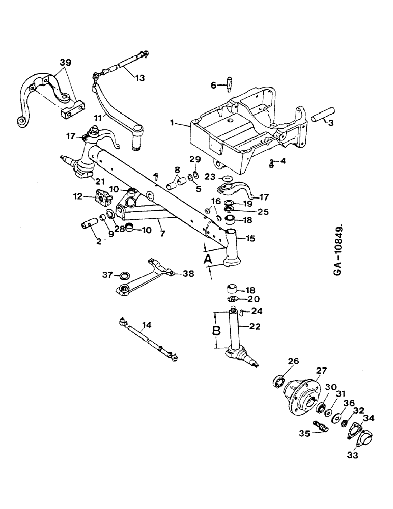 Схема запчастей Case IH 733 - (14-07) - FRONT AXLE - E-VERSION Suspension