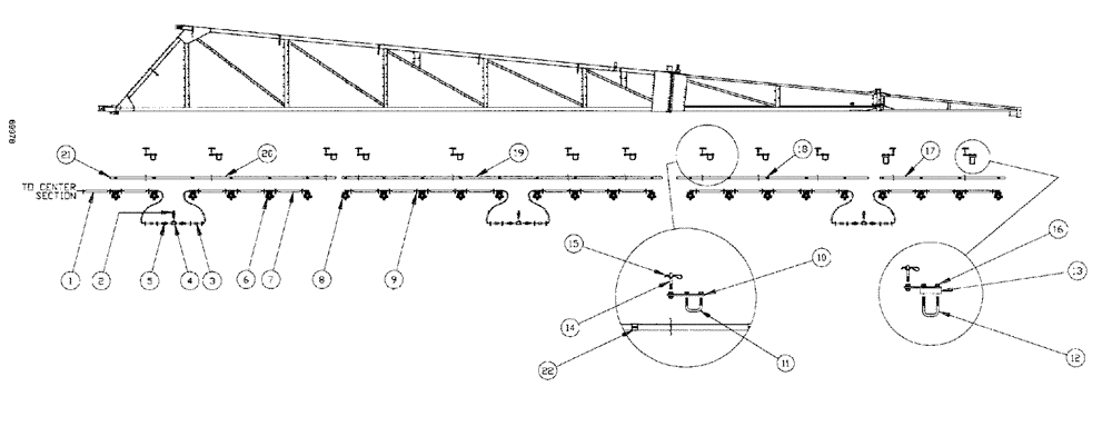 Схема запчастей Case IH SPX3150 - (240) - LIQUID PLUMBING, 90 6-BOOM SHUTOFF 20" NOZZLE SPACING, RH AND LH BOOM (78) - SPRAYING