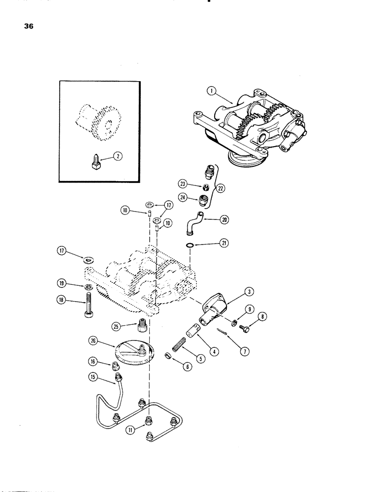Схема запчастей Case IH 336D - (036) - BALANCER AND OIL PUMP, ENGINE LESS FUEL DEVICE, 336DT AND 336D DIESEL ENGINES, 56B, 57C 