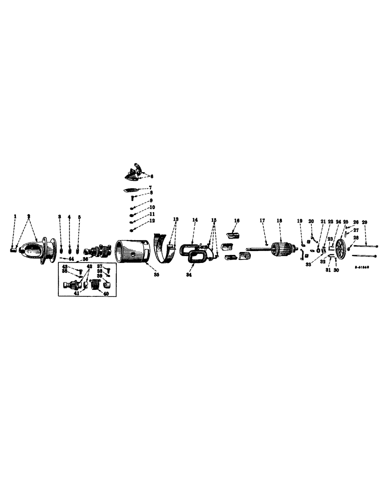 Схема запчастей Case IH SUPER AV - (118) - ELECTRICAL SYSTEM, CRANKING MOTOR, DELCO-REMY (06) - ELECTRICAL SYSTEMS