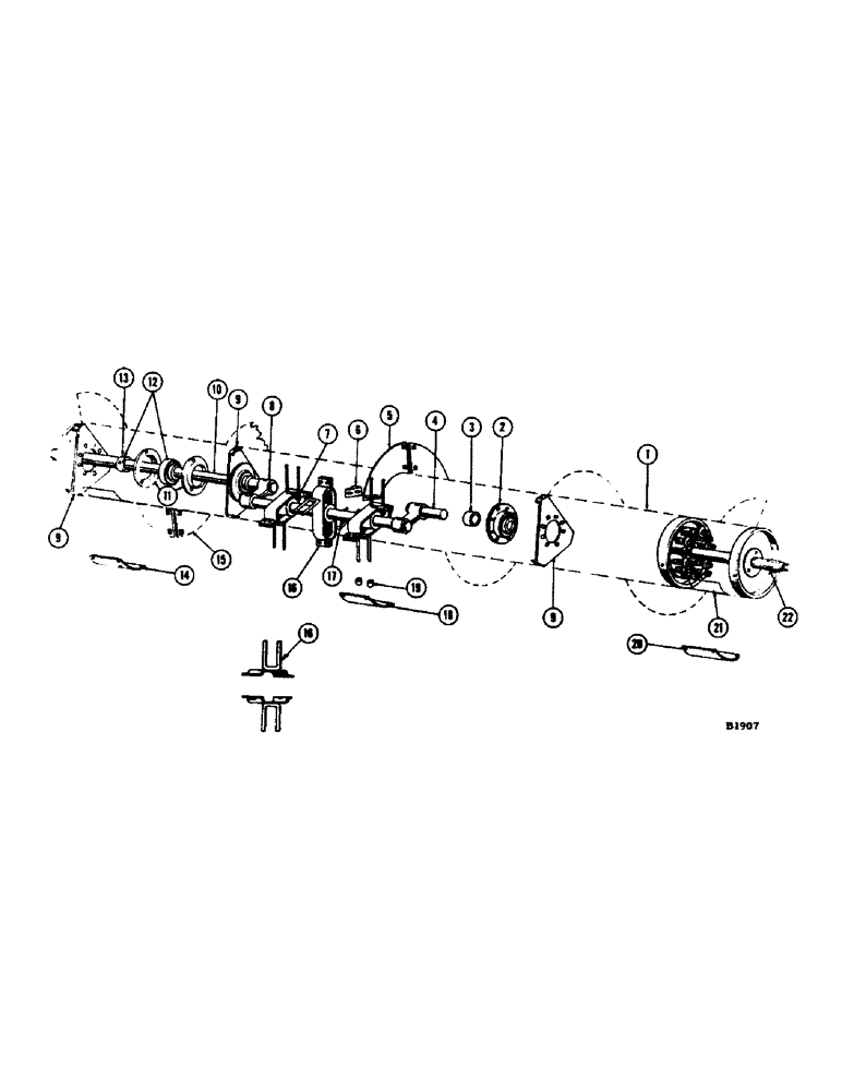 Схема запчастей Case IH 1060 - (070) - AUGER FOR PICKUP HEADERS (58) - ATTACHMENTS/HEADERS