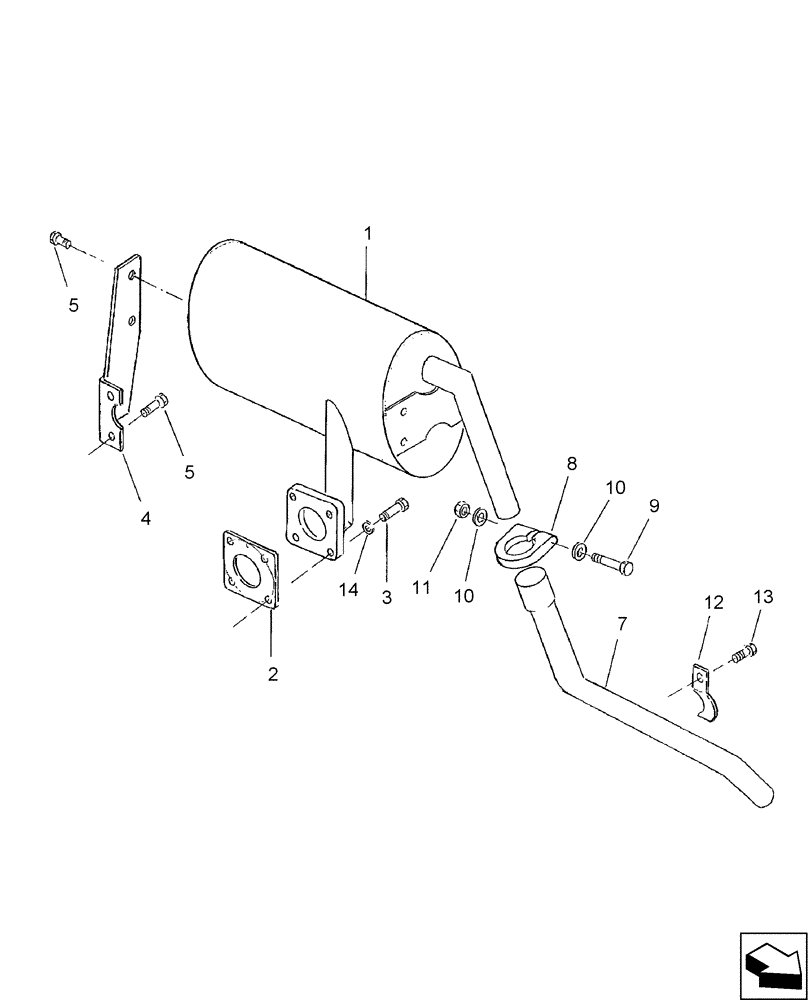 Схема запчастей Case IH DX55 - (02.04) - MUFFLER (02) - ENGINE EQUIPMENT