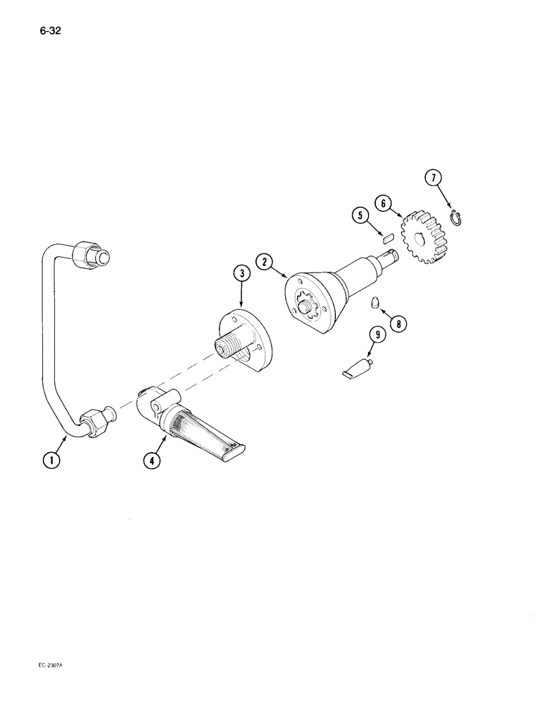 Схема запчастей Case IH 895 - (6-032) - REAR FRAME, TRANSFER OIL PUMP (06) - POWER TRAIN