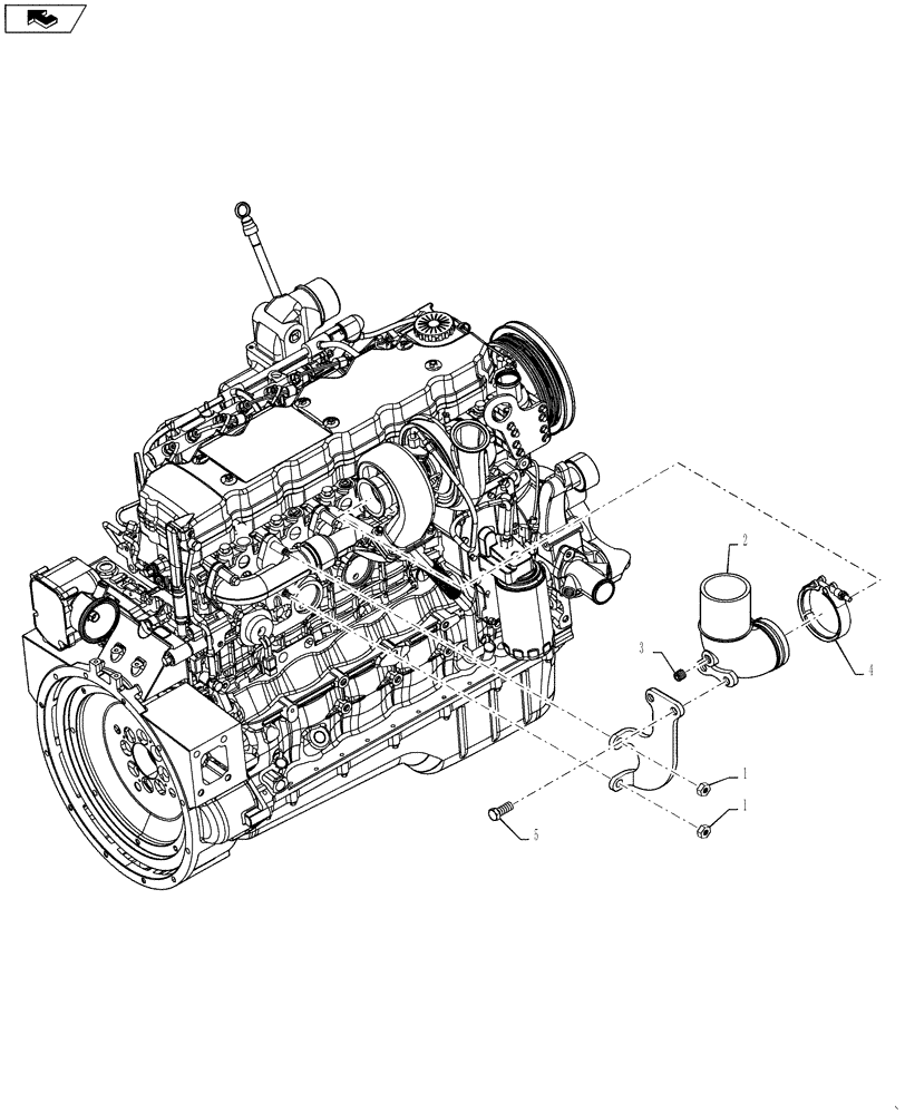 Схема запчастей Case IH 3230 - (10.254.04) - EXHAUST ELBOW GROUP (10) - ENGINE