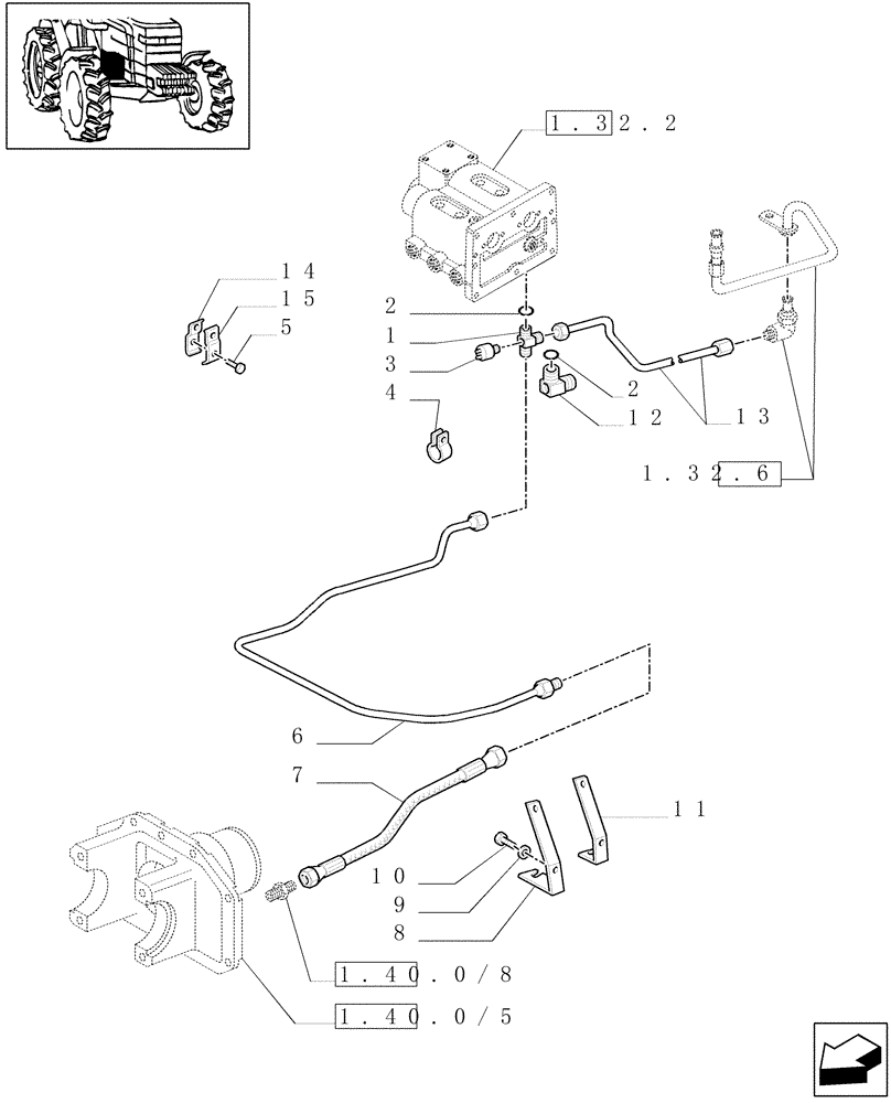 Схема запчастей Case IH MXM155 - (1.32.8[04]) - PUMPS FOR HYDRAULIC SYSTEM AND LIFT (03) - TRANSMISSION