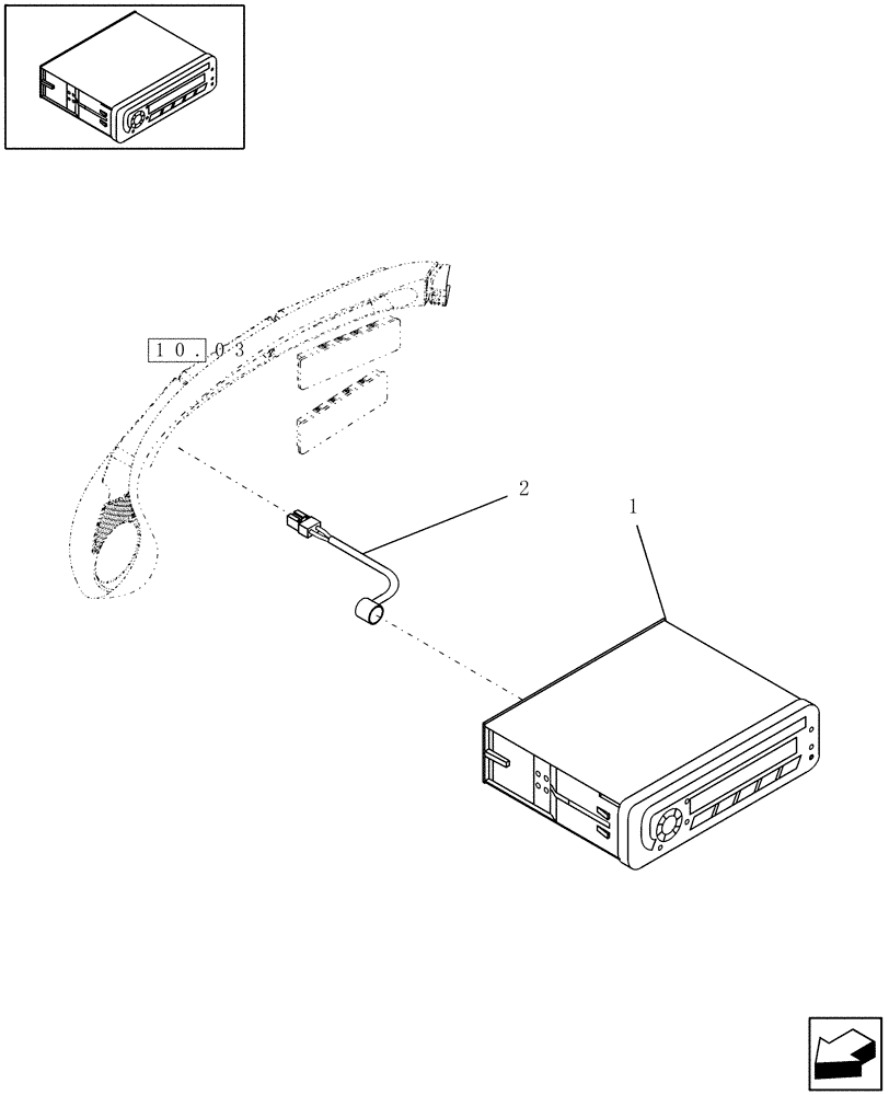 Схема запчастей Case IH WD1203 - (06.07) - RADIO (06) - ELECTRICAL