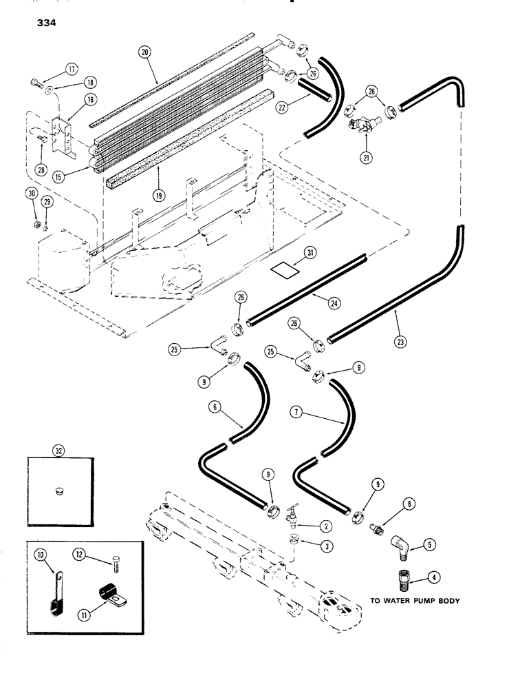 Схема запчастей Case IH 1090 - (334) - CAB, PLENUM, WITH HEATER, BETTENDORF (09) - CHASSIS/ATTACHMENTS