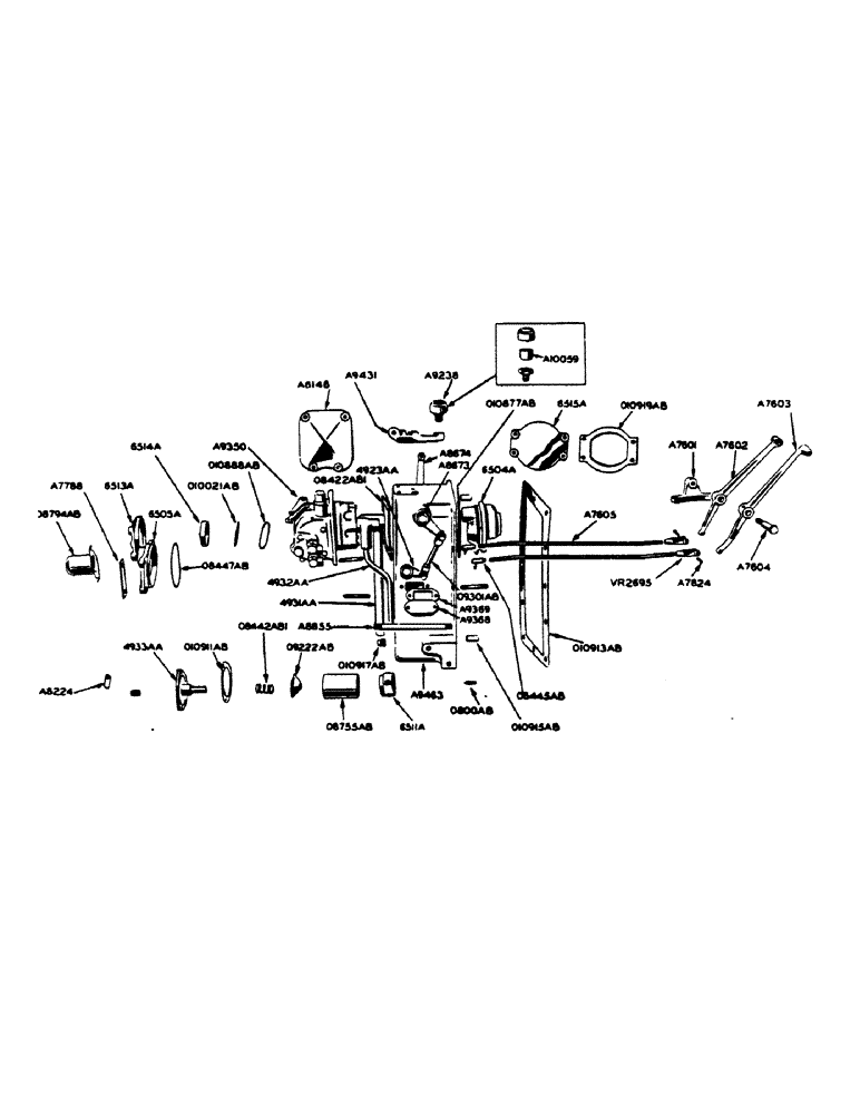 Схема запчастей Case IH 400-SERIES - (196) - MAIN HOUSING FOR PTO AND HYDRAULIC PUMP (08) - HYDRAULICS