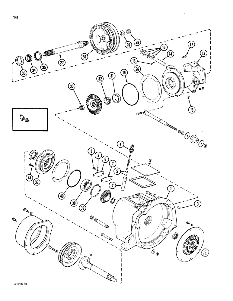 Схема запчастей Case IH 1660 - (016) - POWER TAKE-OFF DRIVE (14) - MAIN GEARBOX & DRIVE