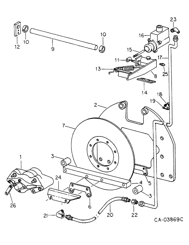 Схема запчастей Case IH 4366 - (04-01) - BRAKES, MASTER BRAKE AND CONTROLS, 4366 TRACTORS WITH SERIAL NO. 10294 AND BELOW (5.1) - BRAKES