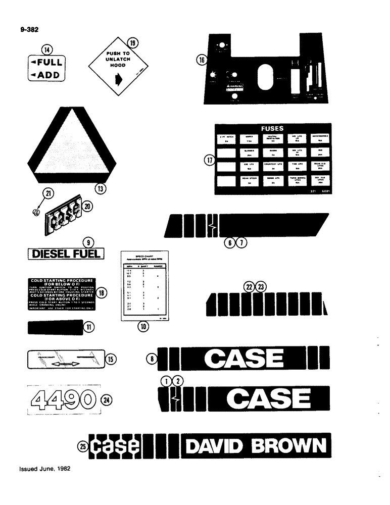 Схема запчастей Case IH 4490 - (9-382) - TRACTOR DECALS (09) - CHASSIS/ATTACHMENTS