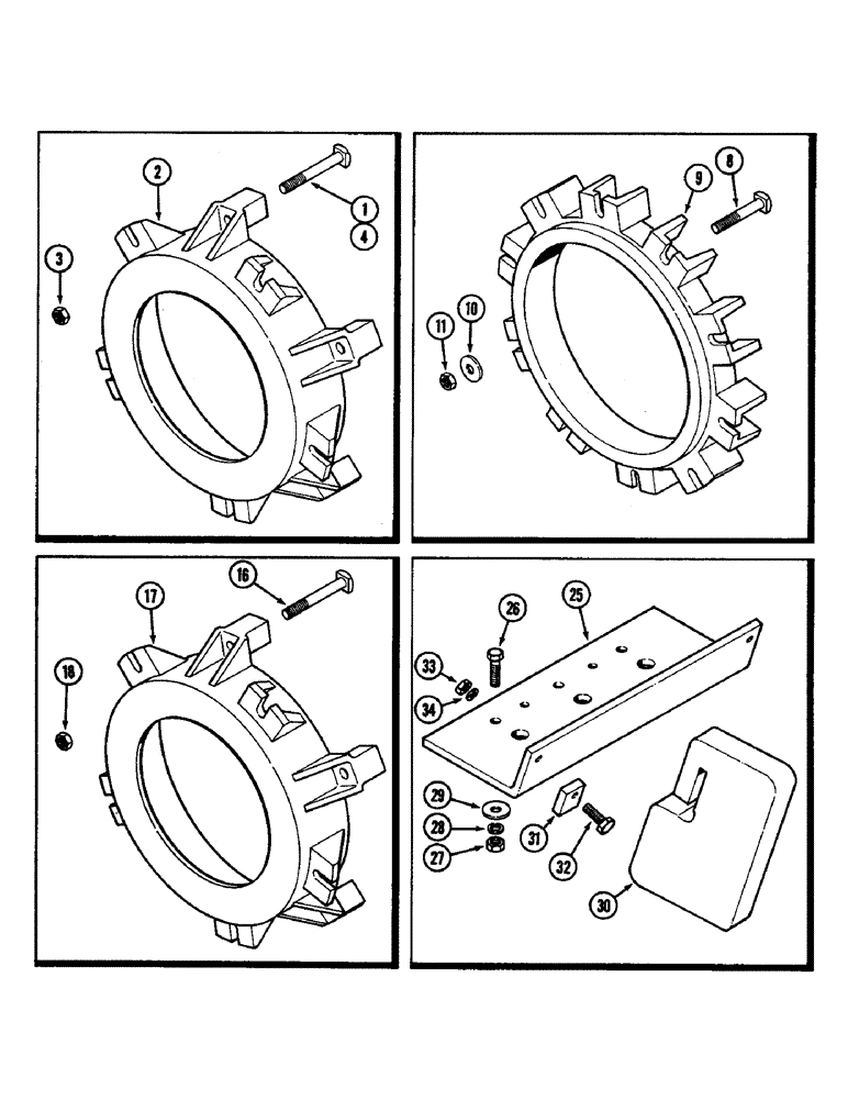 Схема запчастей Case IH 4890 - (6-230) - WHEEL WEIGHTS (06) - POWER TRAIN