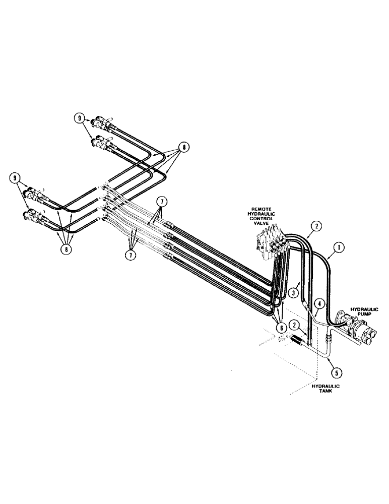 Схема запчастей Case IH 9150 - (1-14) - PICTORIAL INDEX, REMOTE HYDRAULICS (00) - PICTORIAL INDEX