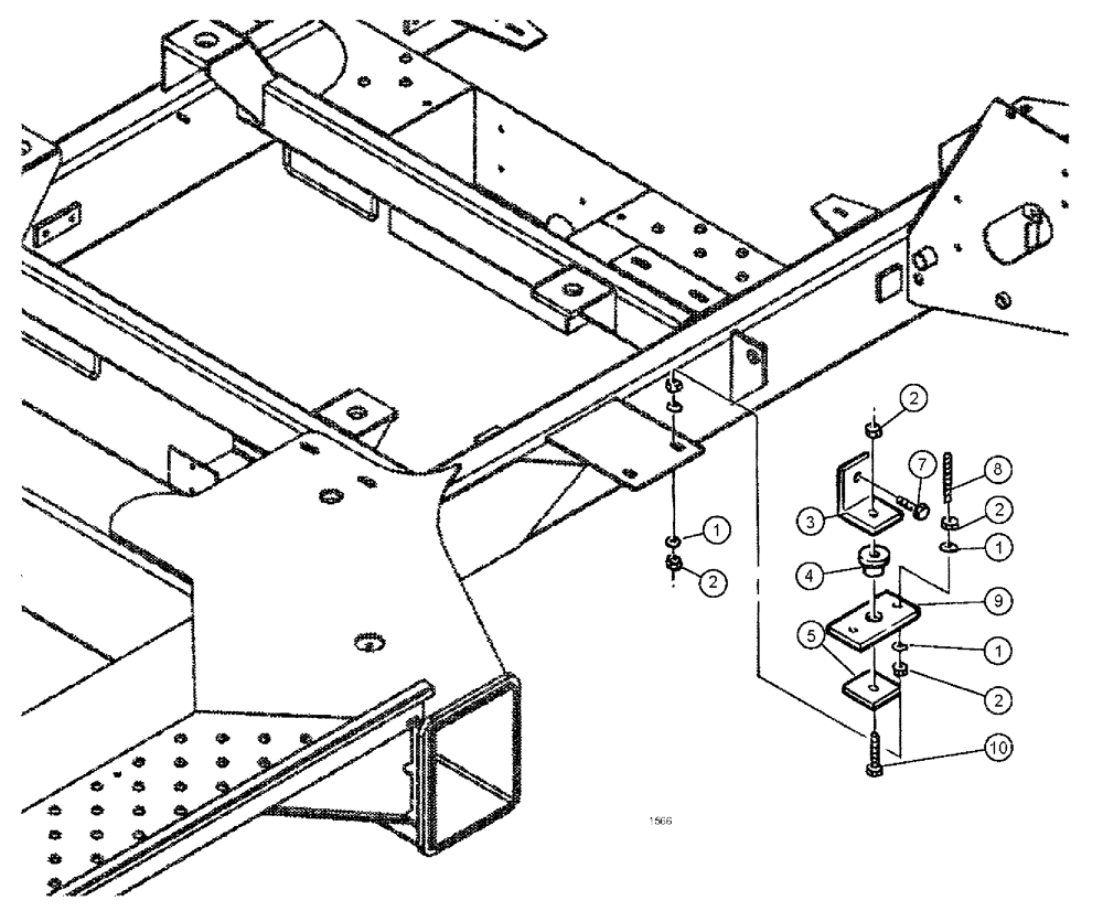 Схема запчастей Case IH 3210 - (03-038) - HYDROSTATIC PUMP MOUNTING GROUP (01) - ENGINE