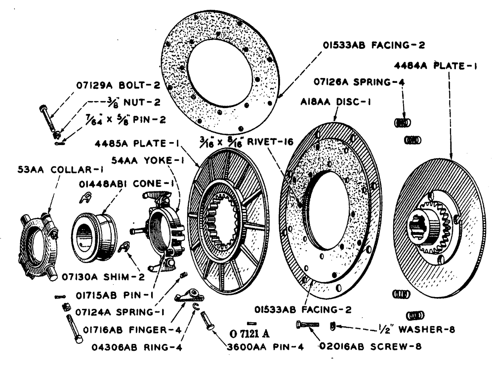 Схема запчастей Case IH L-SERIES - (040) - CLUTCH (06) - POWER TRAIN