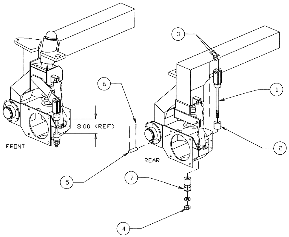 Схема запчастей Case IH 3185 - (04-015) - SHOCK LIMITER ASSEMBLY Suspension & Frame