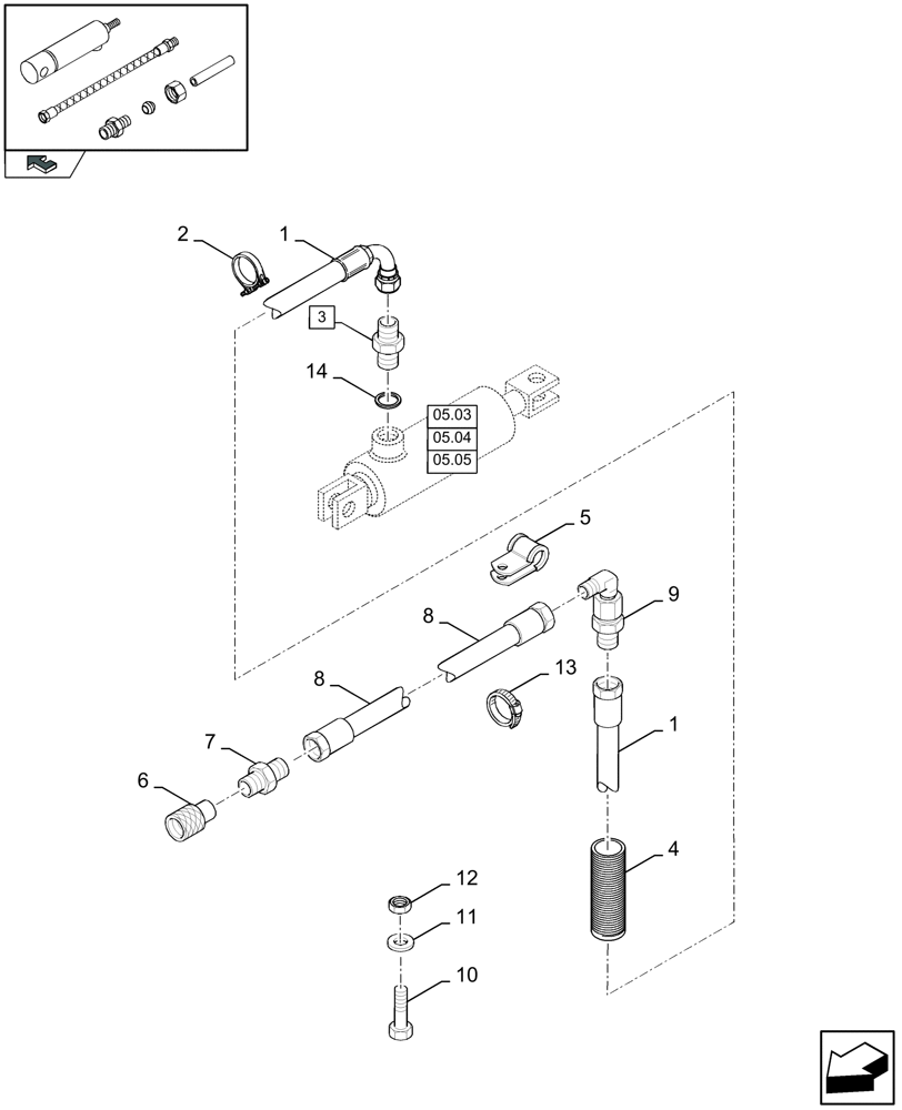 Схема запчастей Case IH LBX322S - (07.01[01]) - HYDRAULIC BRAKES, SINGLE AXLE (07) - HYDRAULIC SYSTEM