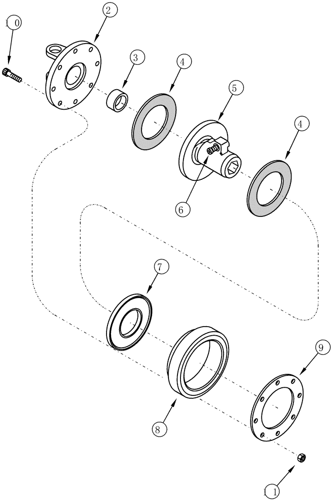 Схема запчастей Case IH 1010 - (09C-15A) - SLIP CLUTCH AUGER DRIVE SHAFT (09) - CHASSIS/ATTACHMENTS