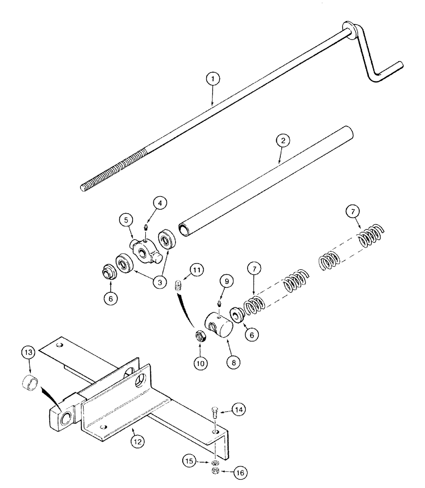 Схема запчастей Case IH 501 - (9-03) - HITCH CRANK (09) - CHASSIS/ATTACHMENTS