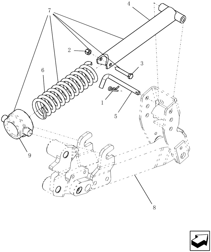 Схема запчастей Case IH 40 - (75.100.10) - SPRING ASSEMBLY (75) - SOIL PREPARATION