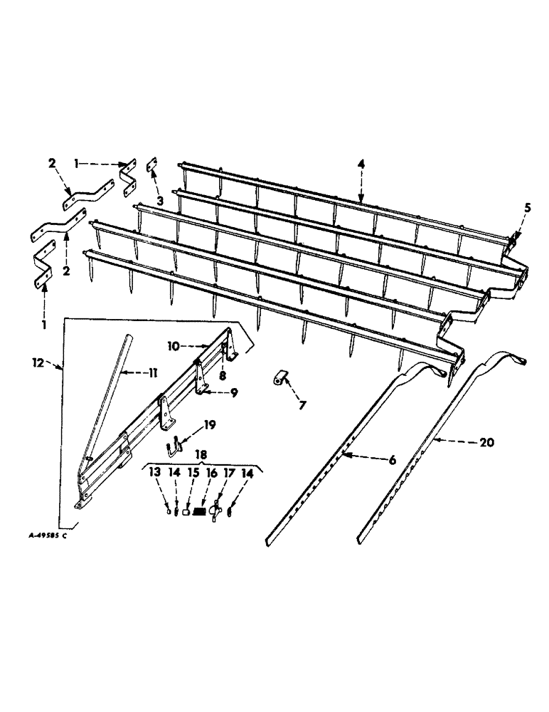 Схема запчастей Case IH 7 - (A-06) - COMBINATION SECTIONS, RIGID-FLEXIBLE 