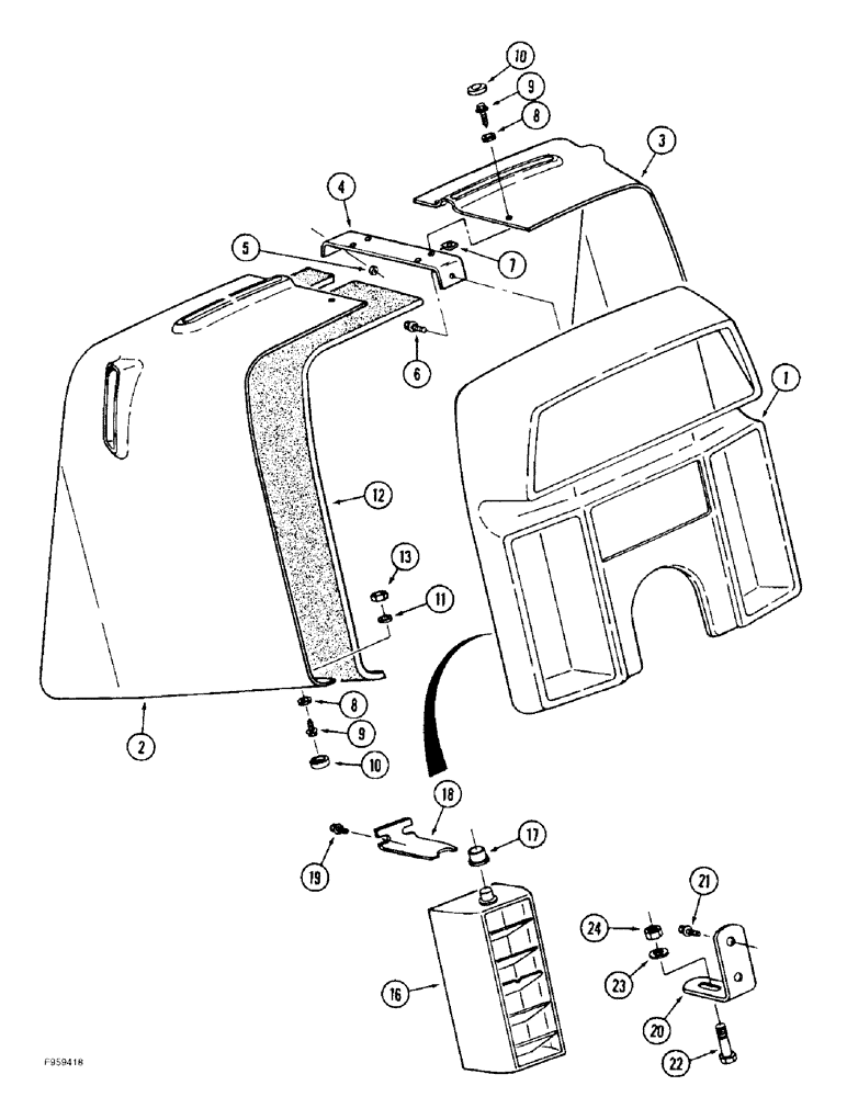 Схема запчастей Case IH 9390 - (9-052) - INSTRUMENT PANEL, CAB (09) - CHASSIS/ATTACHMENTS