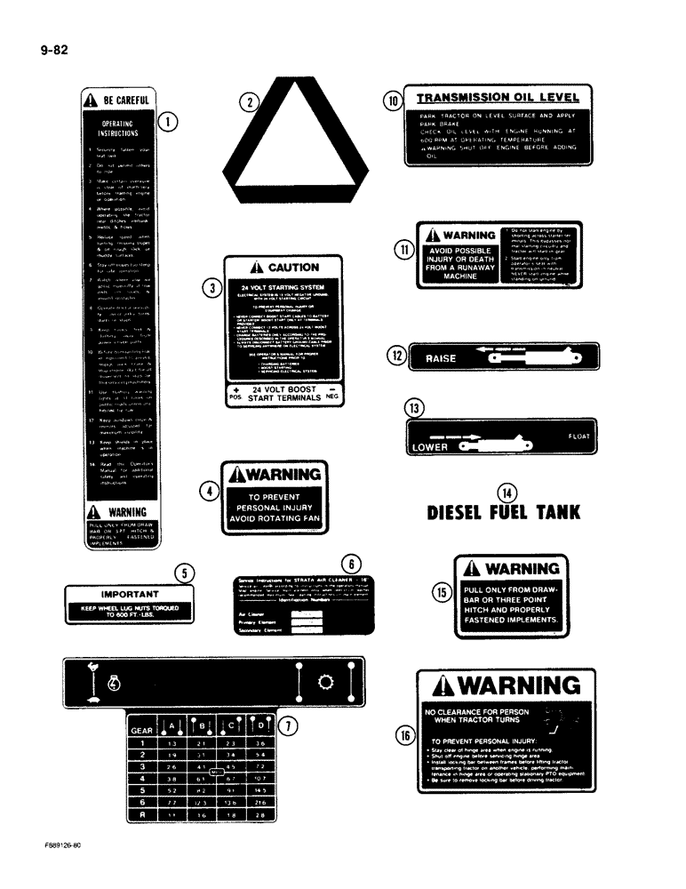 Схема запчастей Case IH KP-525 - (9-82) - DECALS (09) - CHASSIS/ATTACHMENTS