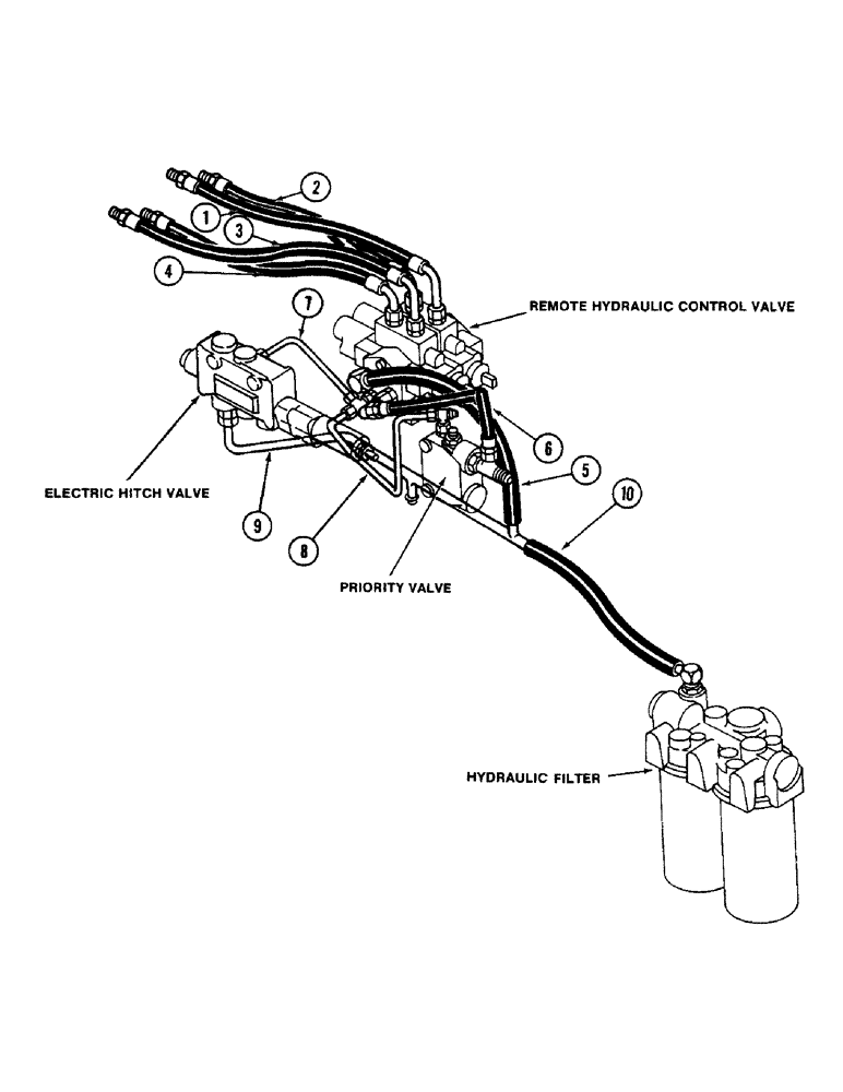 Схема запчастей Case IH 4694 - (1-016) - PICTORIAL INDEX, REMOTE HYDRAULICS (00) - PICTORIAL INDEX