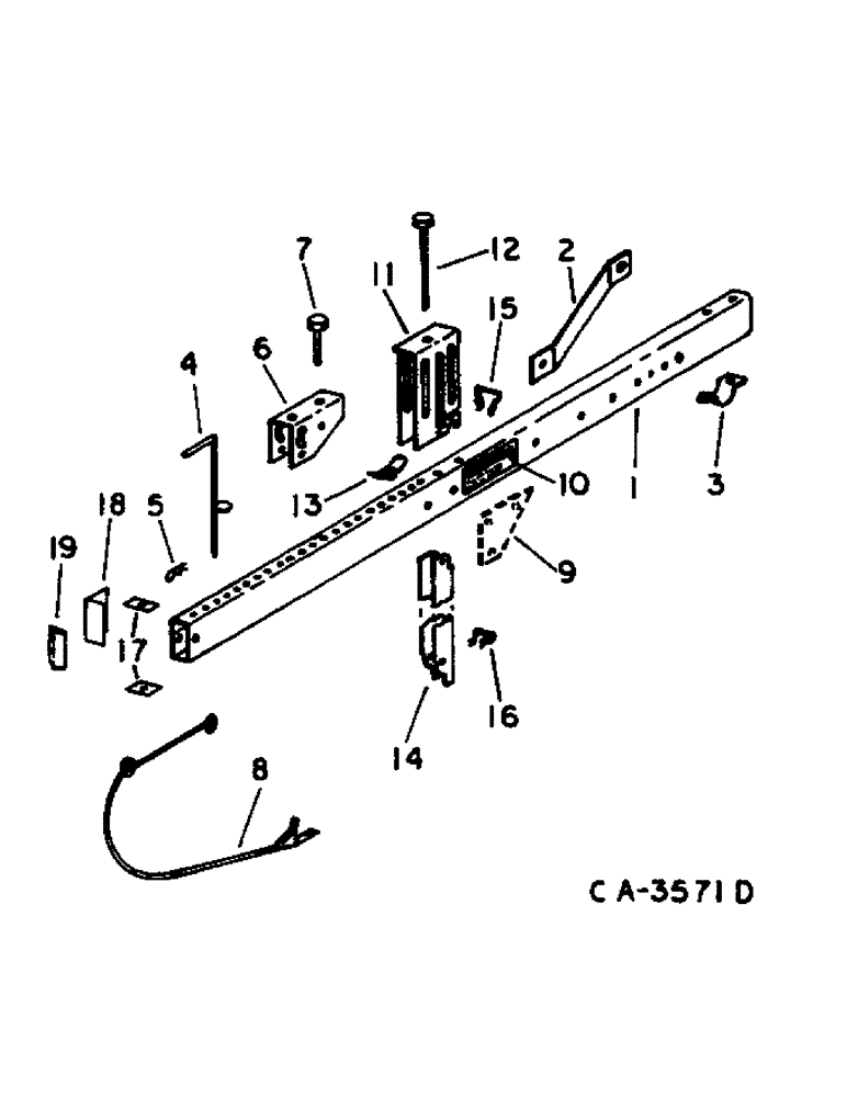 Схема запчастей Case IH 810 - (C-56) - REEL, REEL SUPPORT ARMS (58) - ATTACHMENTS/HEADERS