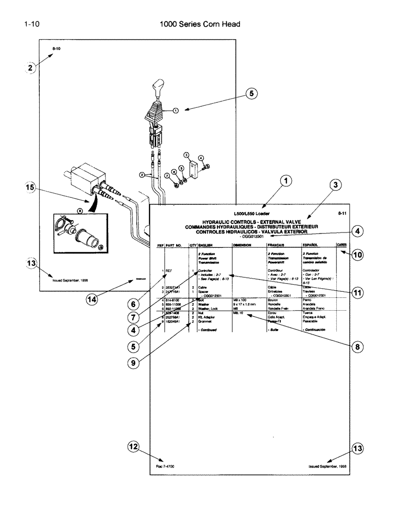 Схема запчастей Case IH 1044 - (01-10) - COMO UTILIZAR EL CATALOGO DE PIEZAS (00) - PICTORIAL INDEX
