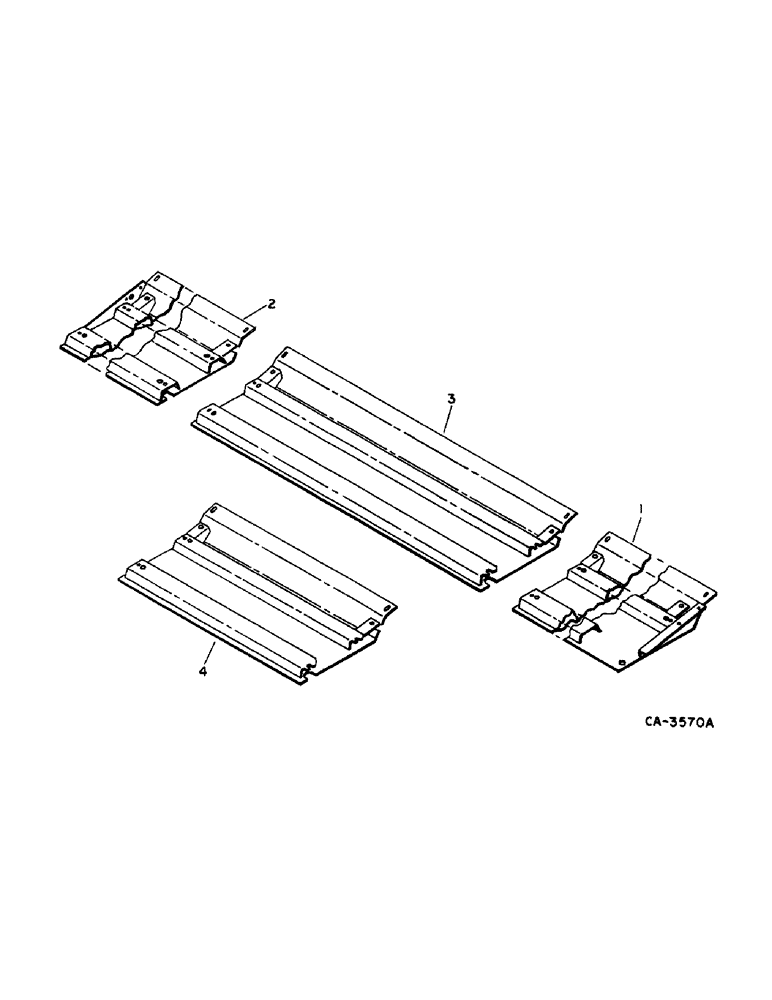 Схема запчастей Case IH 810 - (C-11) - GRAIN HEADER, BOTTOM SHIELDS (58) - ATTACHMENTS/HEADERS