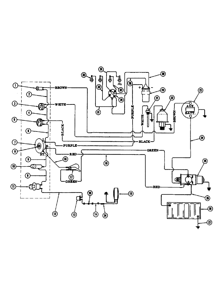 Схема запчастей Case IH 1255 - (080) - ELECTRICAL SYSTEM, GAS (55) - ELECTRICAL SYSTEMS