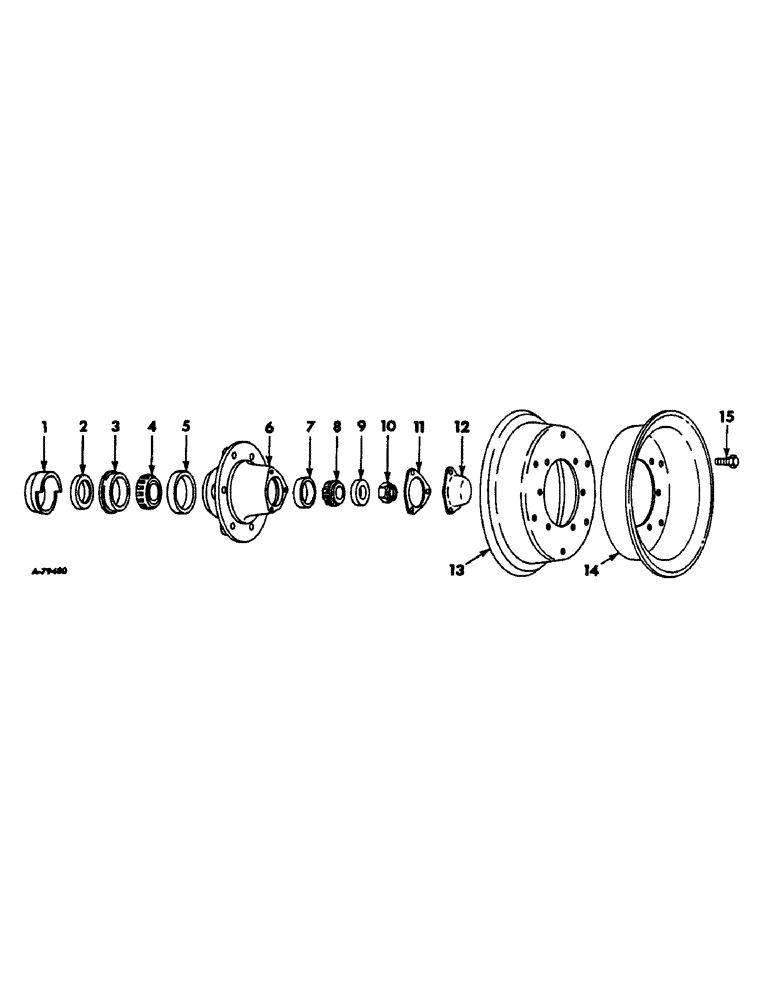 Схема запчастей Case IH 2504 - (202) - WHEELS, FRONT WHEELS, INTERNATIONAL TRACTORS, FOR ORCHARD AND MOWING OPERATIONS (11) - WHEELS