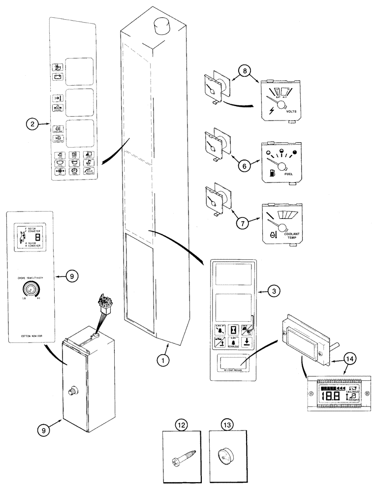 Схема запчастей Case IH 2155 - (4-26) - INSTRUMENT PANEL ASSEMBLY (06) - ELECTRICAL SYSTEMS