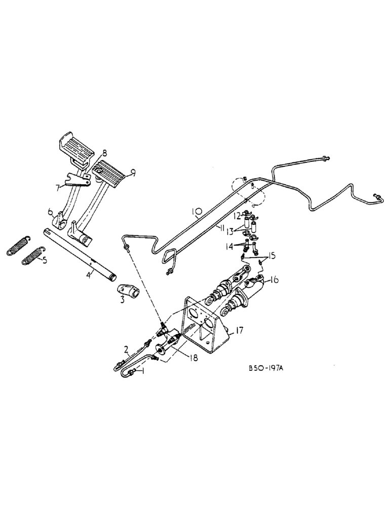 Схема запчастей Case IH HYDRO 84 - (04-023) - BRAKE CYLINDERS AND CONNECTIONS, 6910 UP, H84 1768 UP, 268 550 UP (5.1) - BRAKES