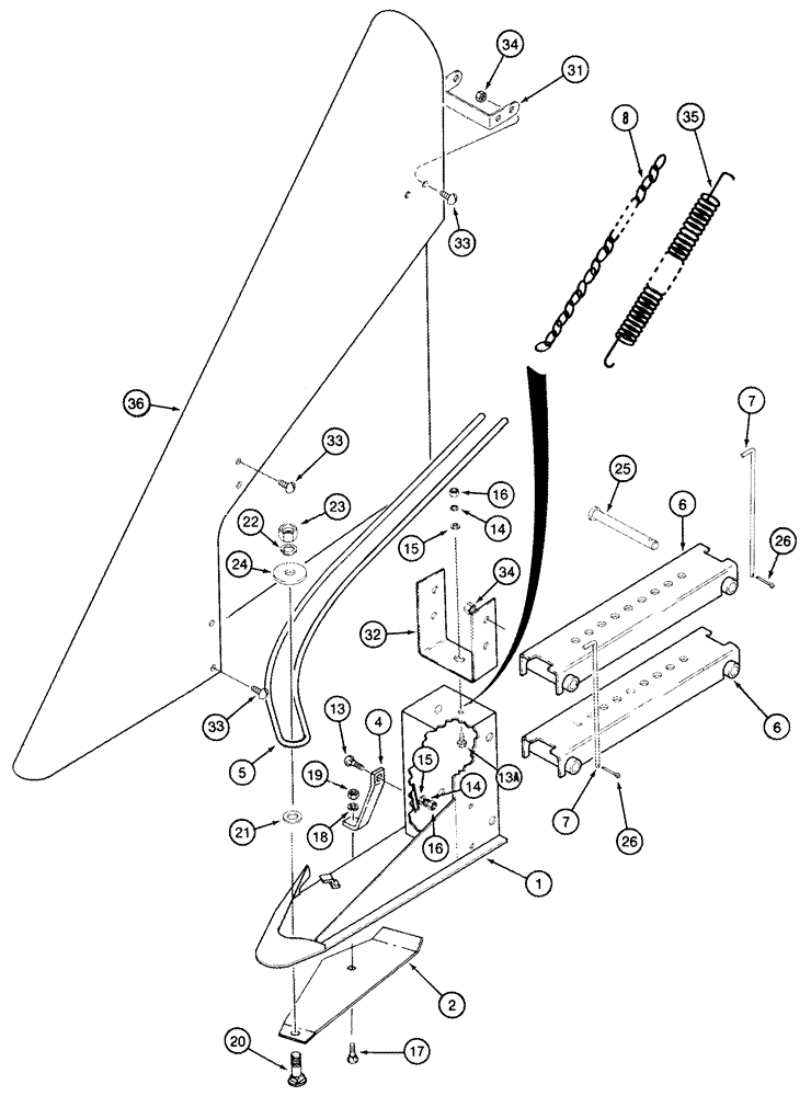 Схема запчастей Case IH 2555 - (09A-26) - PLANT LIFTER (13) - PICKING SYSTEM