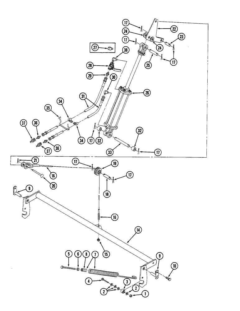 Схема запчастей Case IH 3450 - (10) - HYDRAULIC SYSTEM AND LATCH 