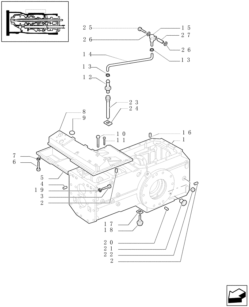 Схема запчастей Case IH JX1070U - (1.21.0[02]) - TRACTOR BODY (03) - TRANSMISSION