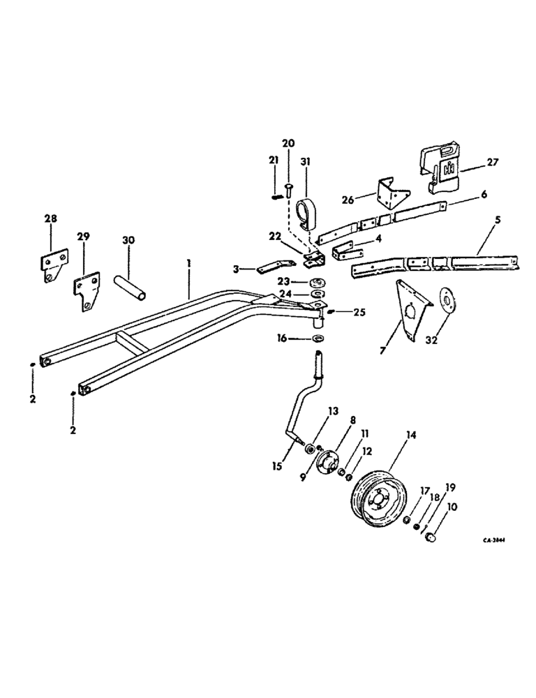 Схема запчастей Case IH 400 - (A-079) - NO. 5 COMBINED TILLAGE HITCH, FOR 4 ROW AND 6 ROW NARROW 