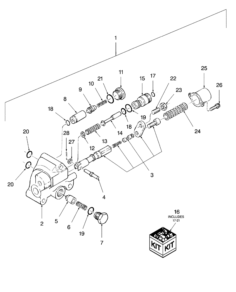 Схема запчастей Case IH D45 - (07.03.01) - HPL CONTROL VALVE - SBA340015140 (07) - HYDRAULIC SYSTEM