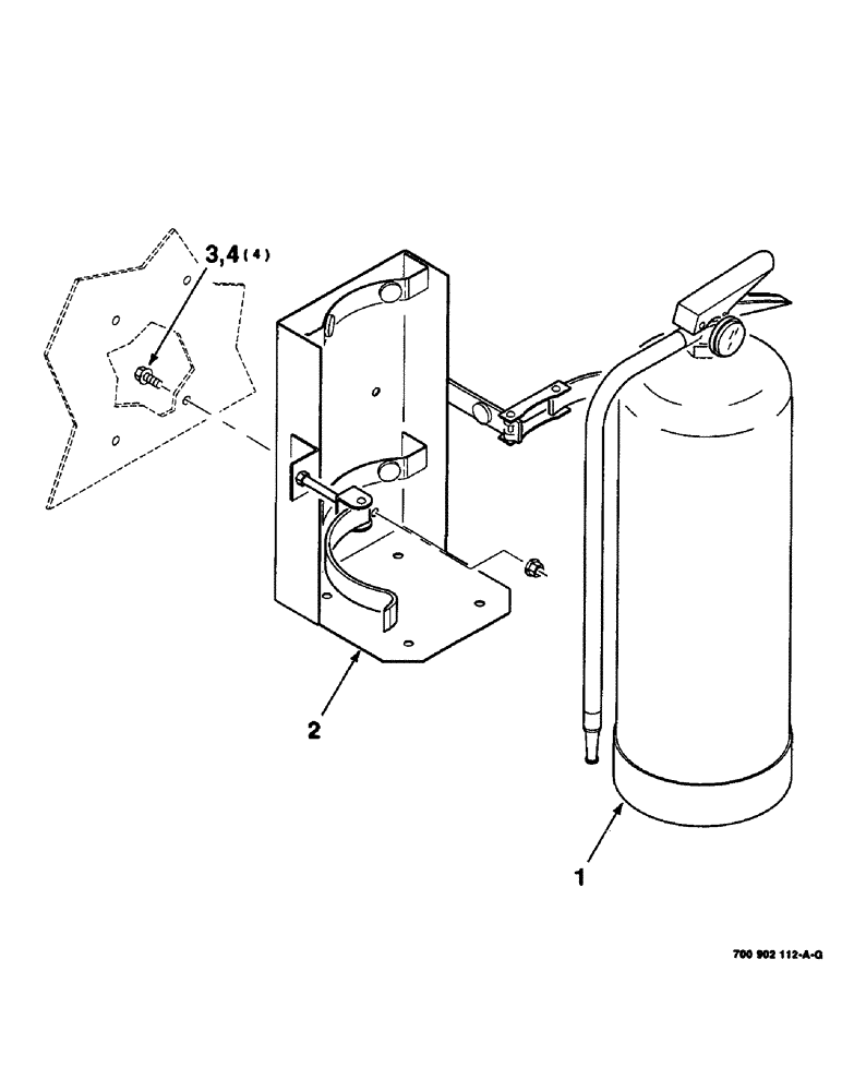 Схема запчастей Case IH 8435 - (9-06) - FIRE EXTINGUISHER KIT, HK50556 FIRE EXTINGUISHER KIT COMPLETE, TO BE ORDERED THROUGH WHOLEGOODS ONLY Decals & Attachments