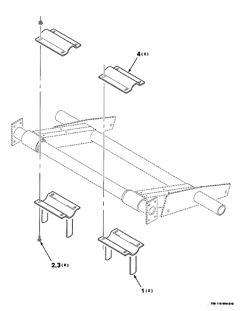 Схема запчастей Case IH 8455T - (6-26) - GUIDES ASSEMBLY, FORMING BELTS (14) - BALE CHAMBER