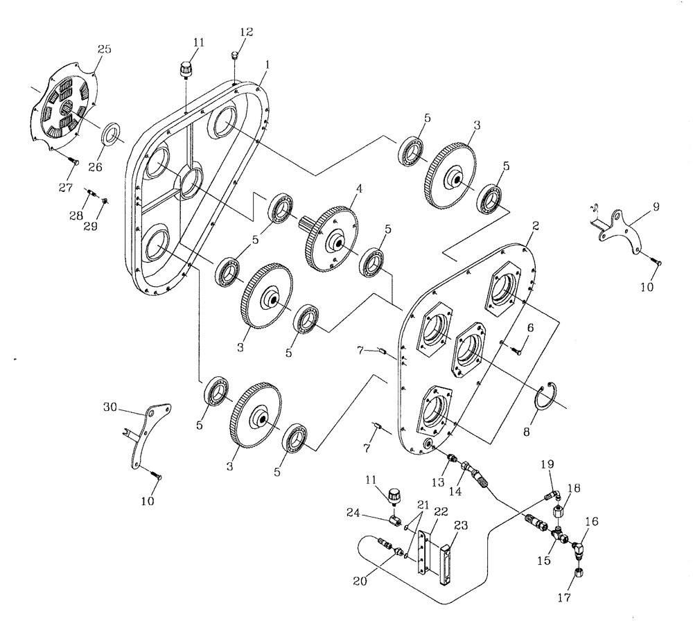 Схема запчастей Case IH 7700 - (C06[01]) - GEARBOX {108} {COMMERCIAL} Engine & Engine Attachments