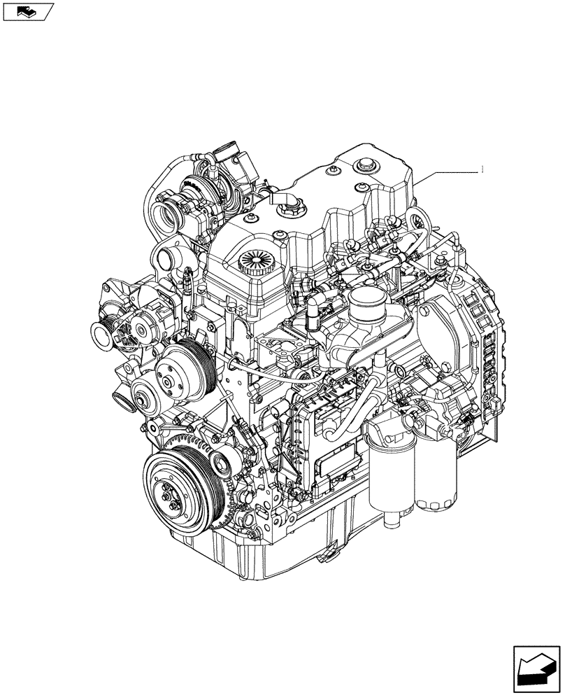 Схема запчастей Case IH F4DFE413E A002 - (10.001.01) - ENGINE (84265764) (10) - ENGINE