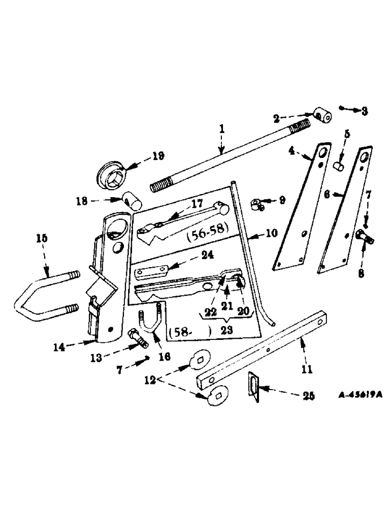 Схема запчастей Case IH 661 - (AB-08) - FOURTH GANG PARALLEL LINKAGE 