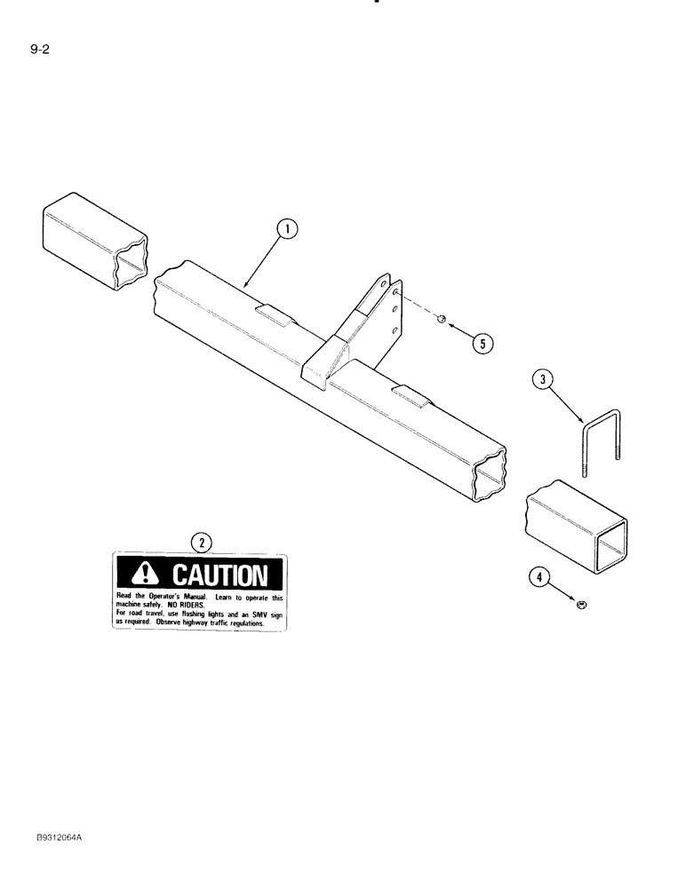 Схема запчастей Case IH 1840 - (9-02) - MAIN FRAME, RIGID 