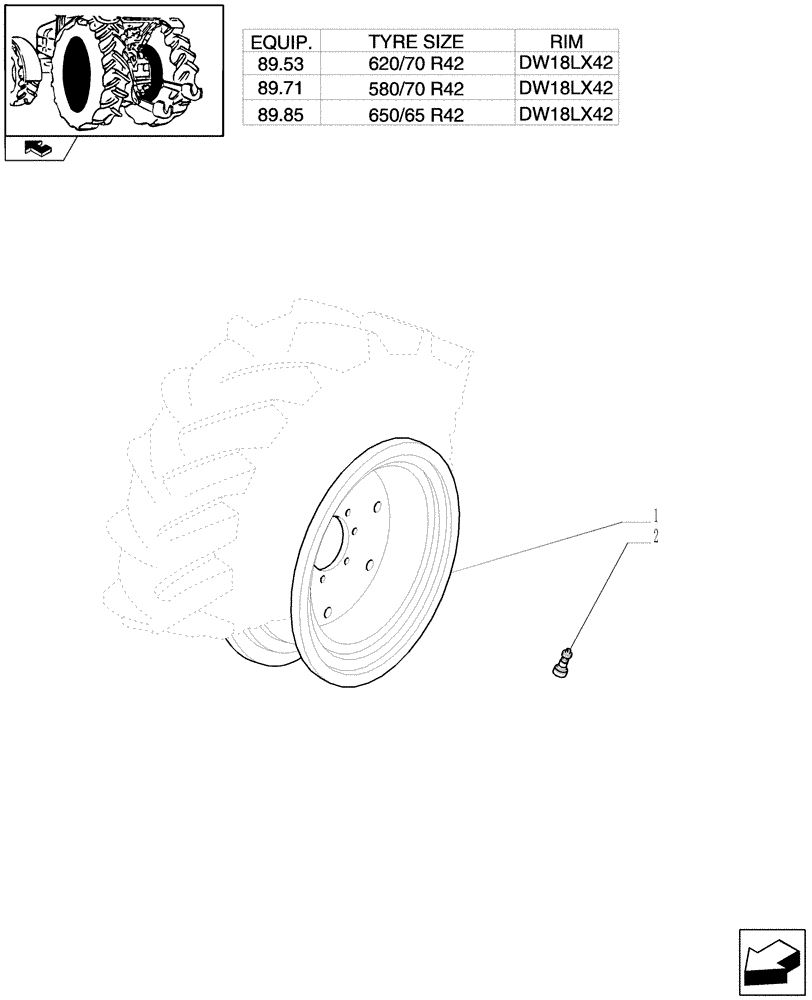 Схема запчастей Case IH PUMA 210 - (83.00[12]) - REAR WHEELS (11) - WHEELS/TRACKS